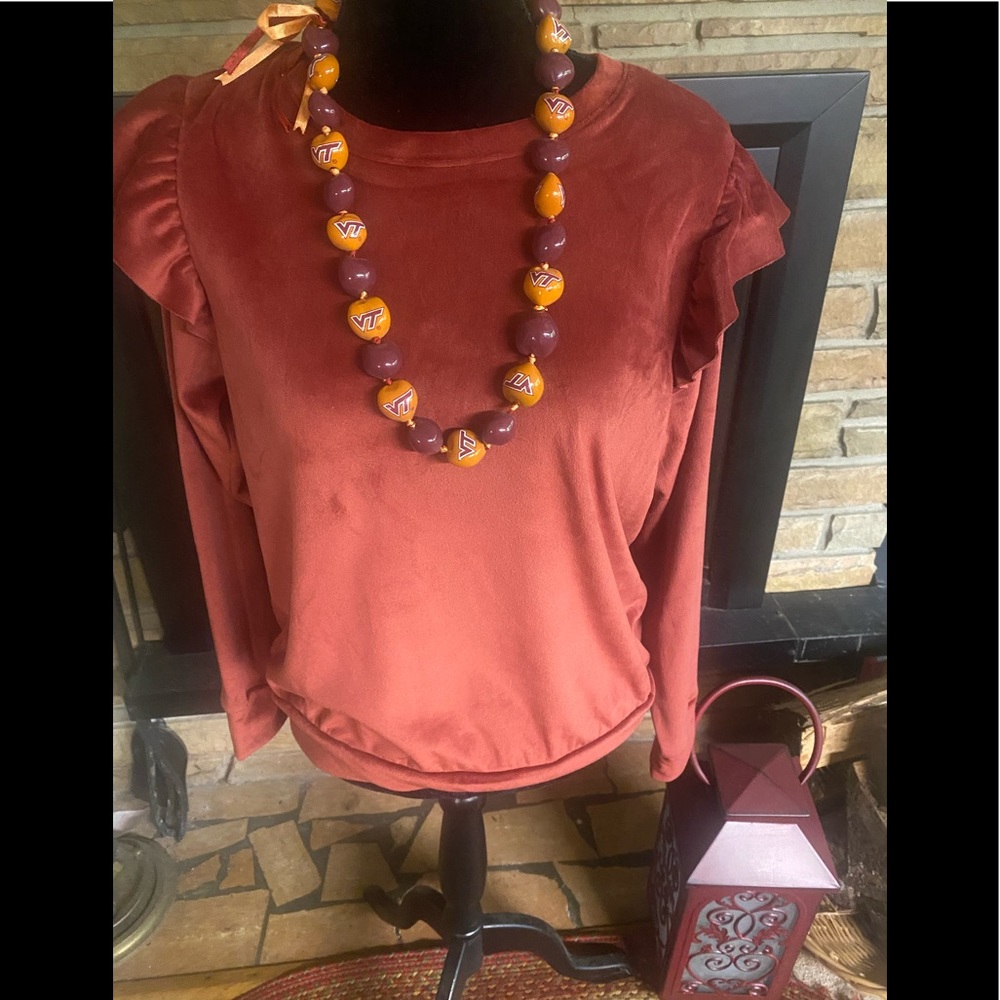 Lauren Conrad, cinnamon color, soft, long sleeved top. Medium NWT